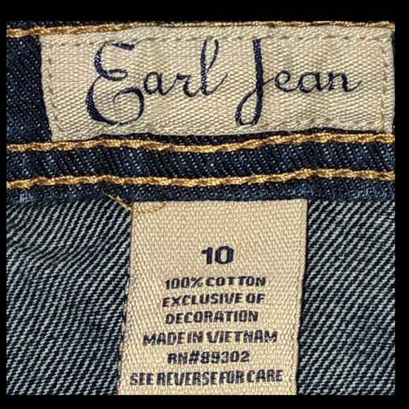 Earl Jean Distressed Denim Mini Skirt Size 10 - Picture 5 of 6